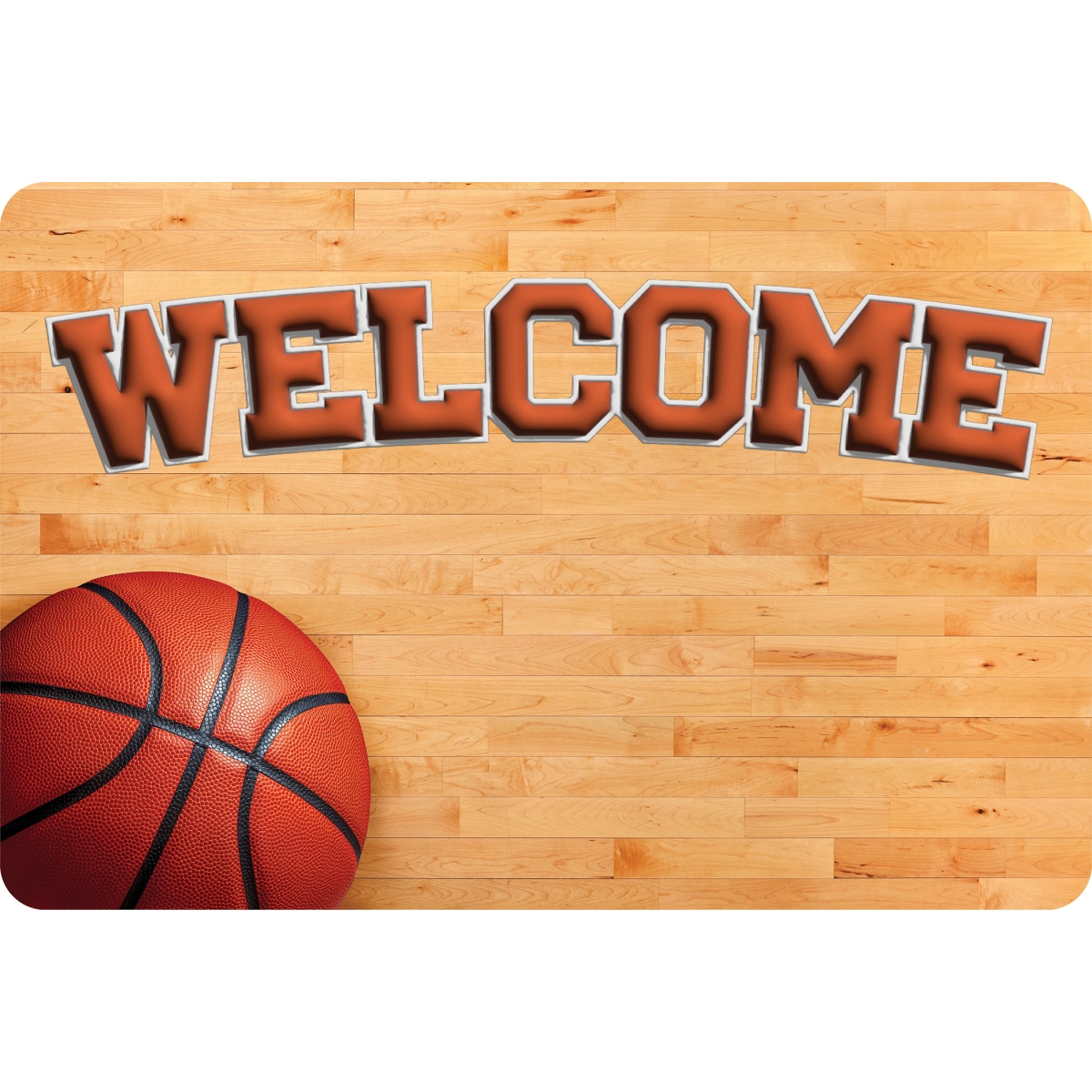 Picture of Ashley Productions ASH91585 15.5 x 23.5 in. Basketball Welcome Mat