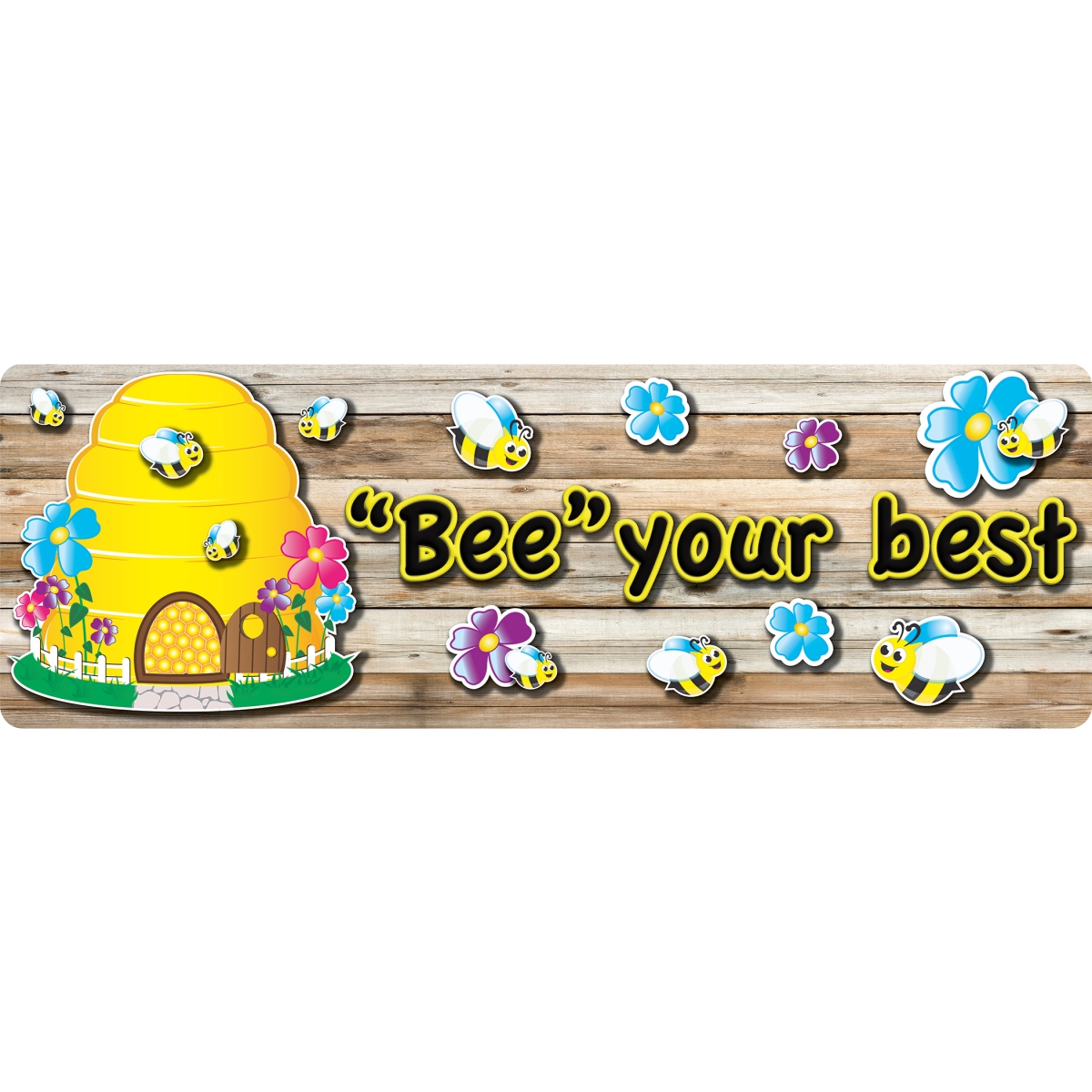 Picture of Ashley Productions ASH91419 15.5 x 47 in. Bee Themed Positive Runner Mat