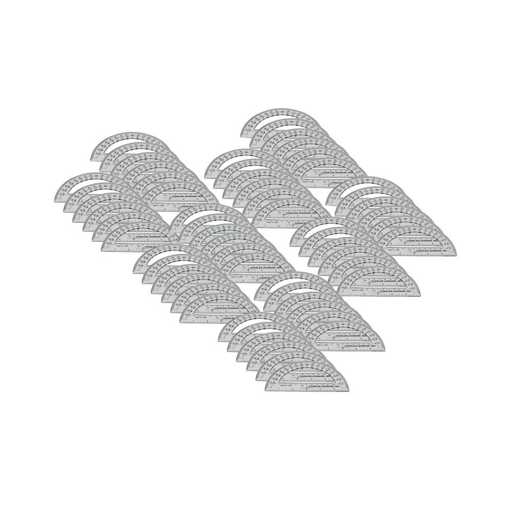 Advantus CHL77106IP-5 6 in. 5 IP Charles Leonard Plastic Protractor - 12 per Pack - Pack of 5