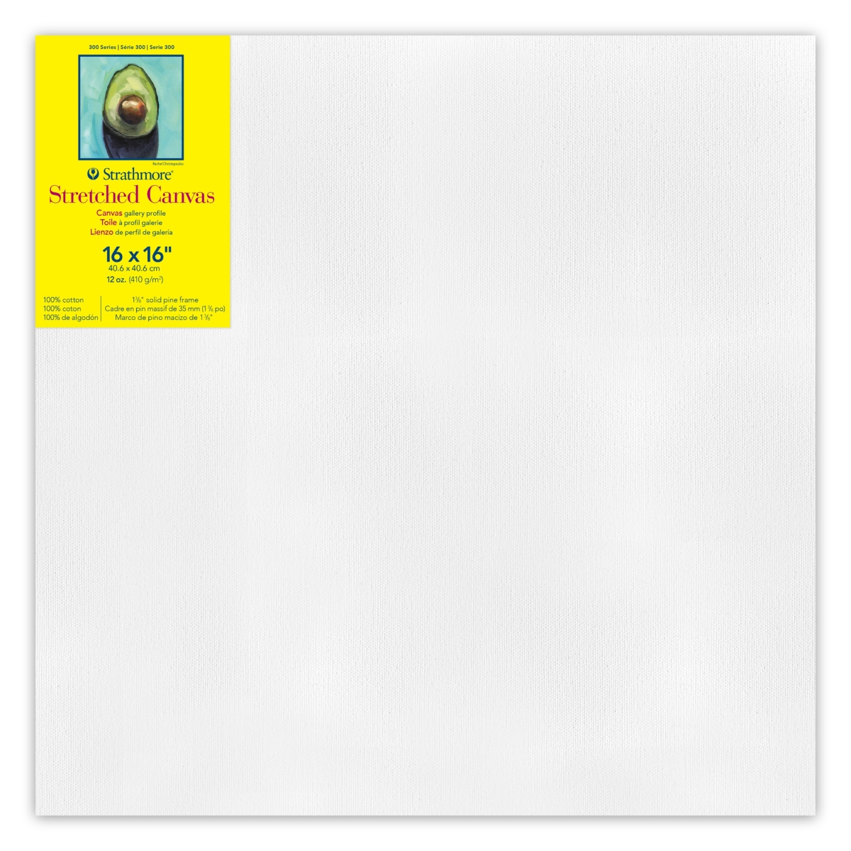 STT31466 16 x 16 in. 300 Series Strathmore Gallery Stretched Canvas