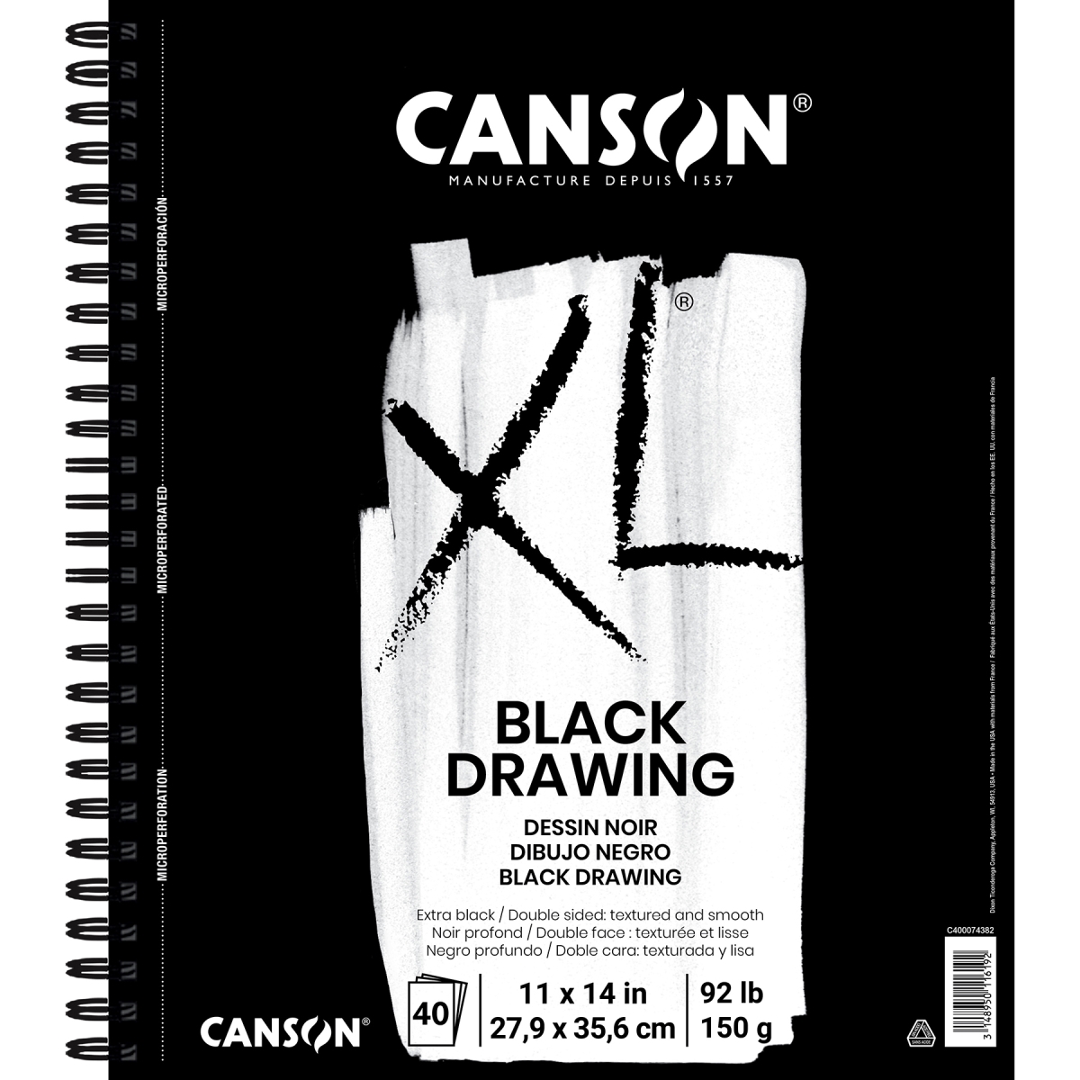 MCXC400074382 11 x 14 in. XL Series Drawing Pad with Side Wire Binding - 10 Sheet