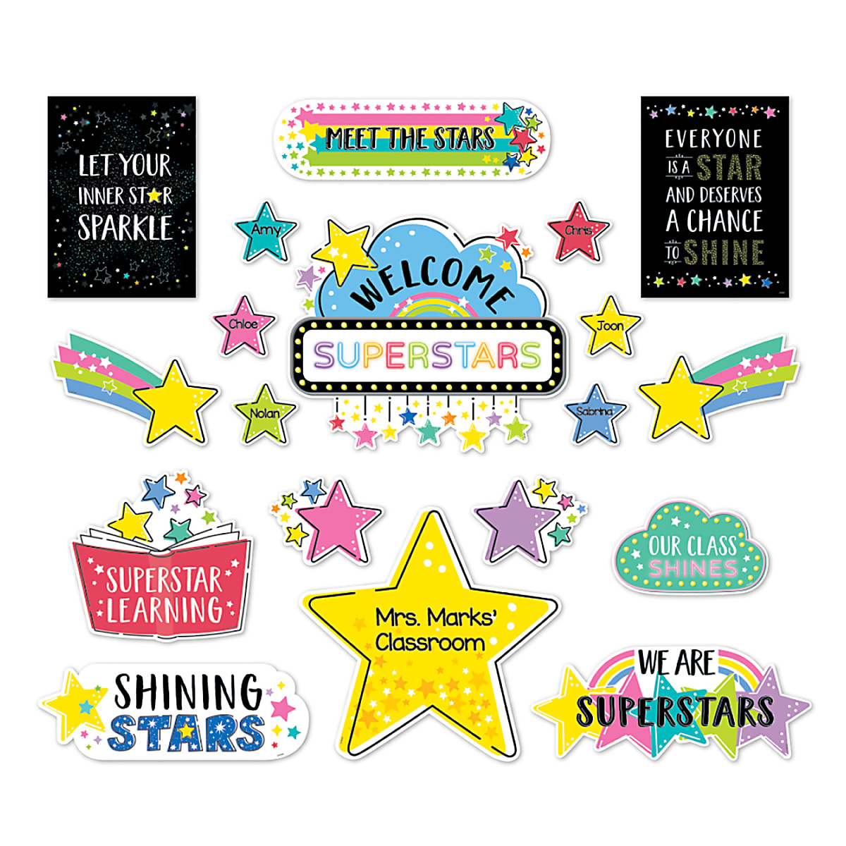 Picture of Creative Teaching Press CTP10918 Shine Bright Bulletin Board Set&#44; Multicolor