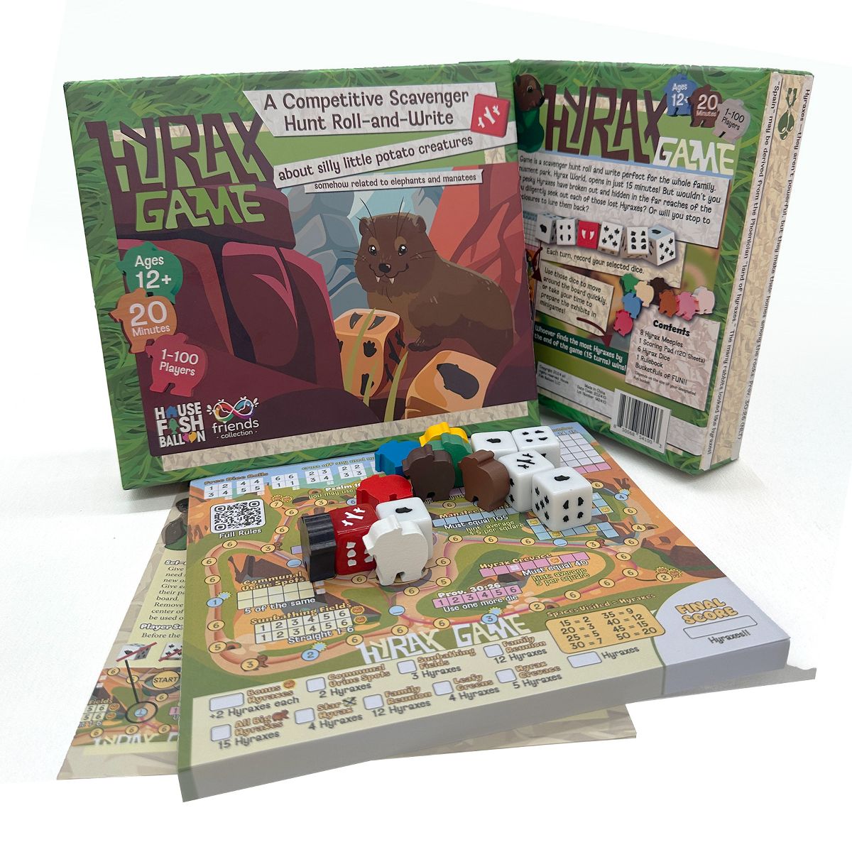 Picture of House Fish Balloon HFBHX House Fish Balloon Hyrax Game for 12 Years & Up