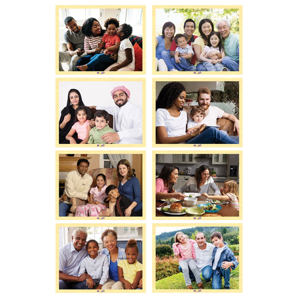 Picture of Mojo Education MJ-345204 9 x 11 in. Families of Today Wooden Puzzle Set for 3 to 5 Years&#44; 8 Pieces