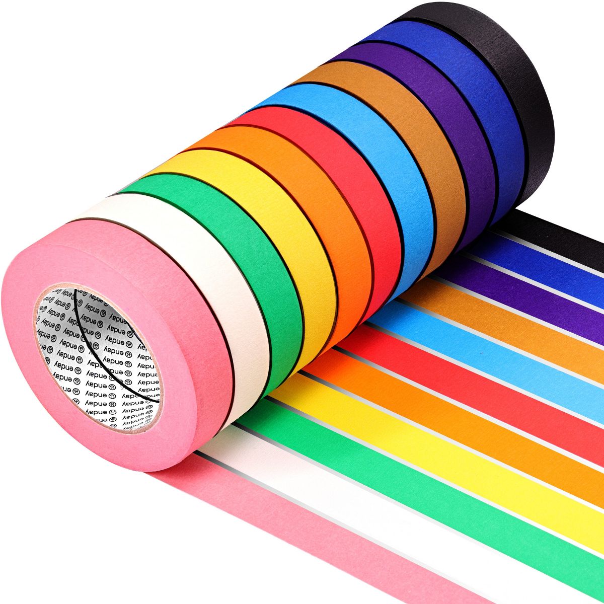 EDY81536 1 in. x 60 Yards Enday Colored Masking Tape, Pink - Pack of 6