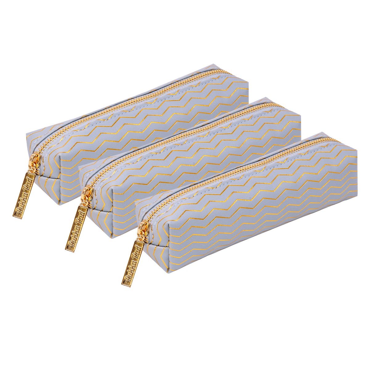 Picture of Pukka Pads USA PUK9981BEHZE-3 7.08 x 7.9 x 2 in. Pencil Case Haze&#44; Blue - Pack of 3