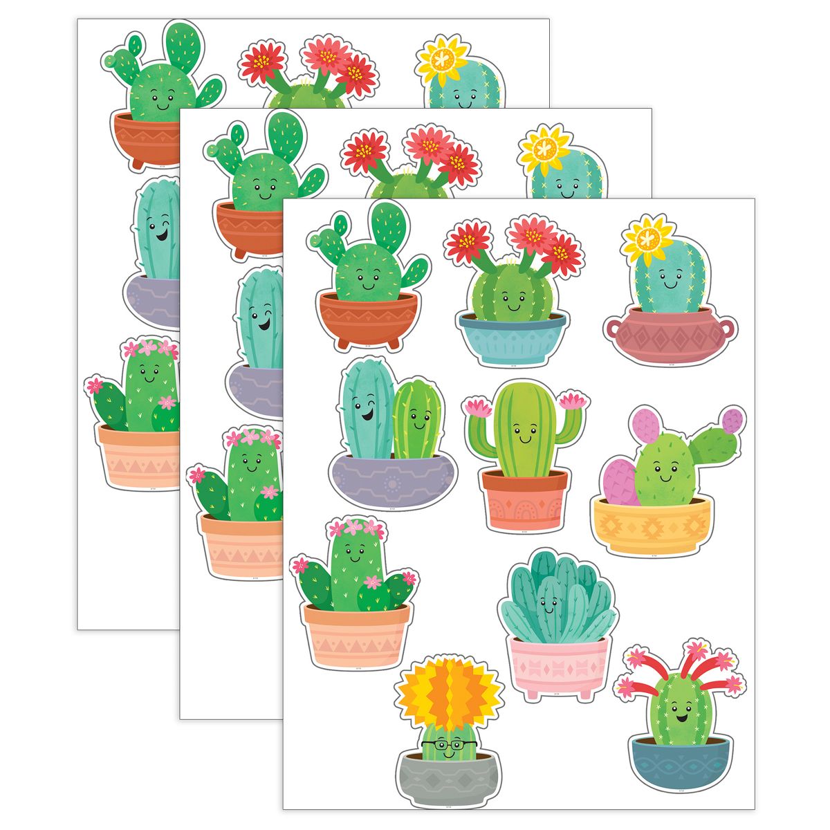 Picture of Teacher Created Resources TCR6955-3 2.75 x 35 in. Happy Cactus Crew Accents&#44; Pack of 3
