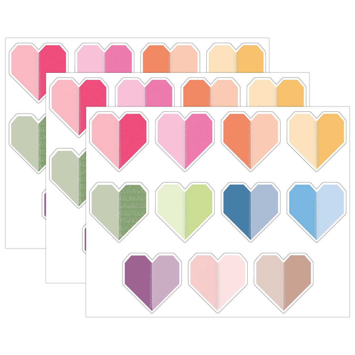 Picture of Carson Dellosa CD-120658-3 0.42 x 5.9 x 7.9 in. Crafty & Cool Handmade Hearts Cutouts&#44; Pack of 3