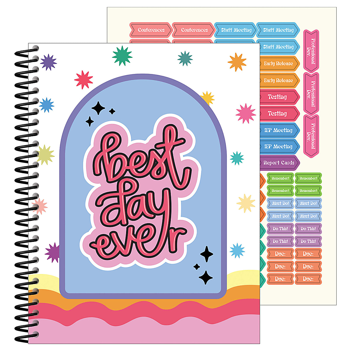 Carson Dellosa CD-105055 8 x 11 in. Education Retro Remix Teacher Planner
