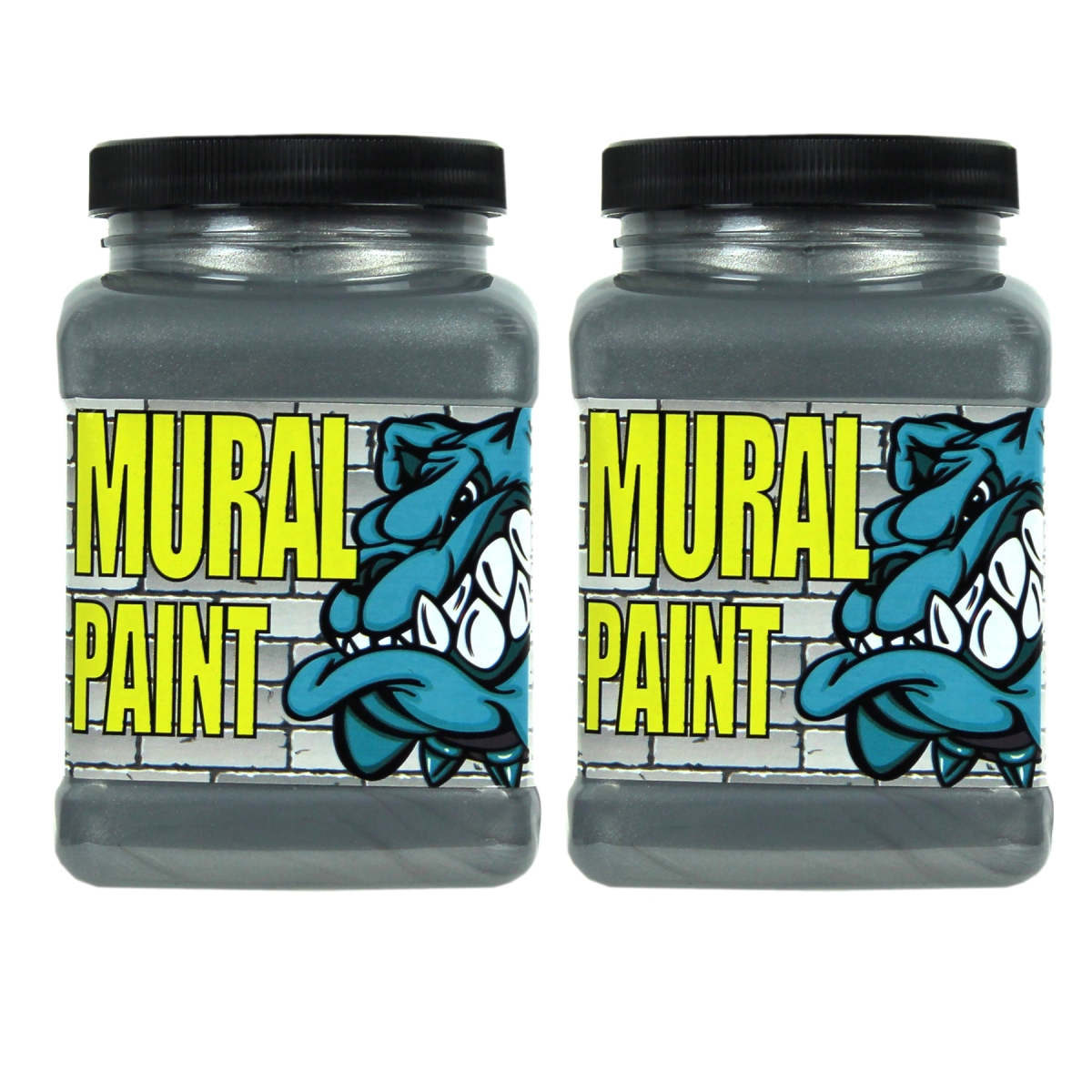 Chroma CRM2459-2 Mural Paint Pint, Rock Star Silver Metallic - Pack of 2