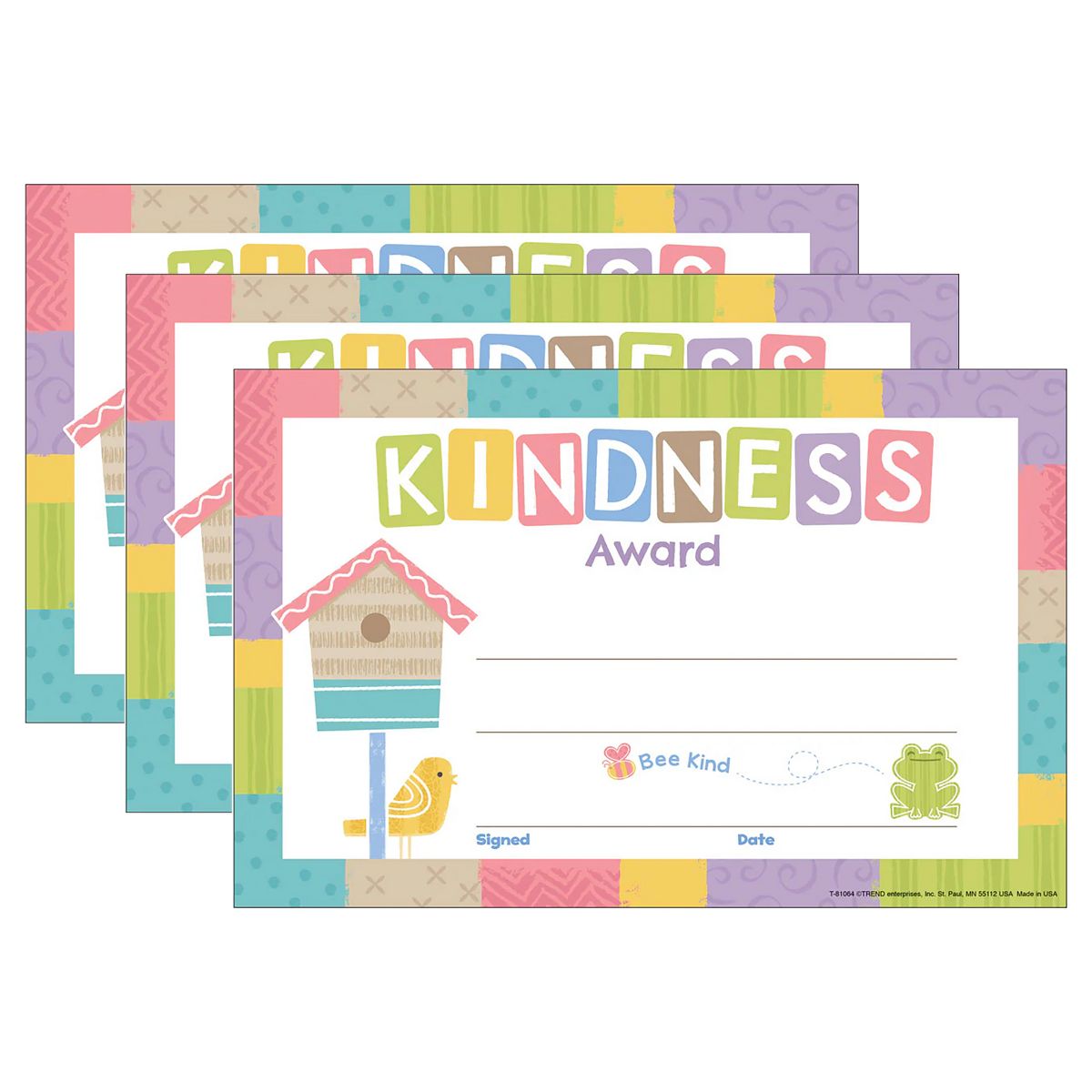 Picture of Trend Enterprises T-81064-3 5.5 x 8.5 in. Kindness Award Good to Grow&#44; Pack of 3