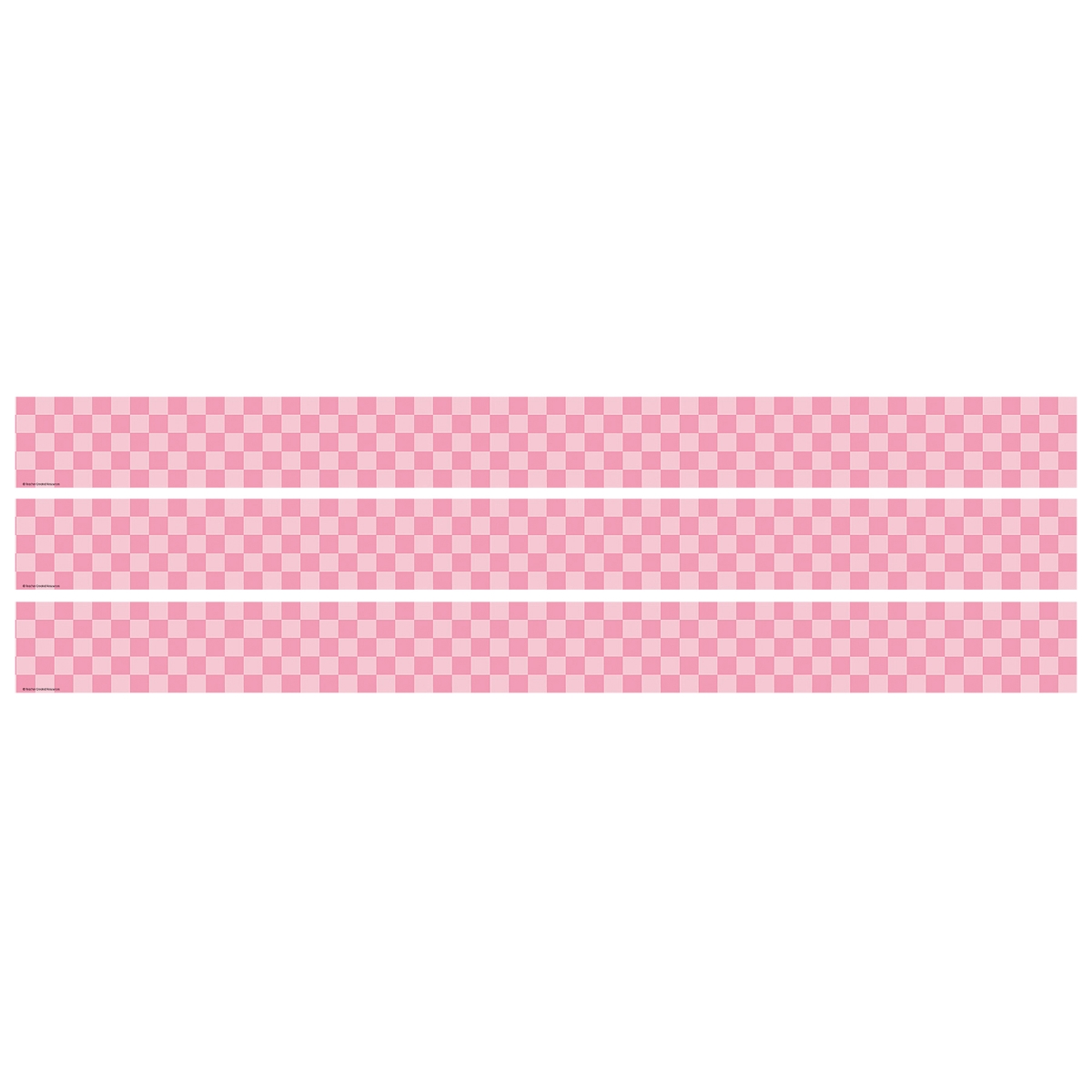 Picture of Teacher Created Resources TCR9332-3 Cool for School Checkers Straight Border Trim&#44; Pink - Pack of 3