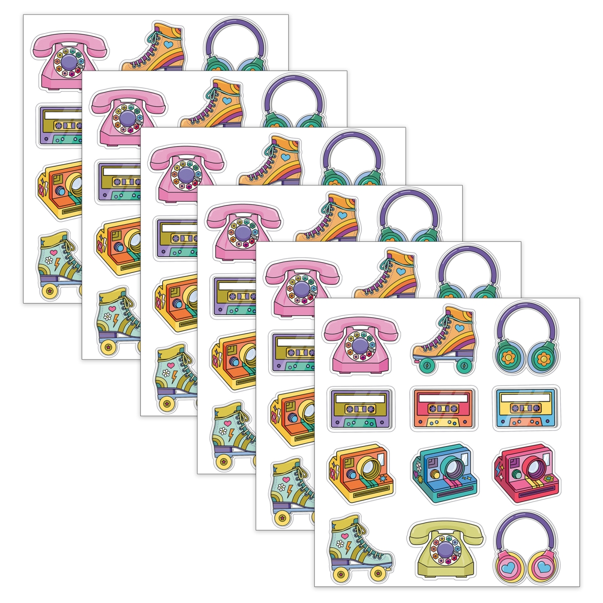 Carson Dellosa CD-120657-6 Retro Remix Cutouts, Pack of 6