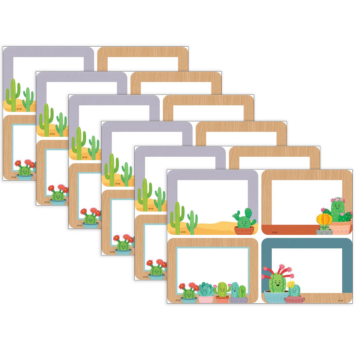 Picture of Teacher Created Resources TCR6961-6 3.5 x 2.5 in. Happy Cactus Crew Name Tags & Labels&#44; Pack of 6