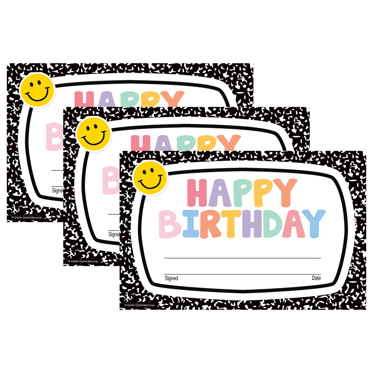 Picture of Teacher Created Resources TCR9321-3 Cool for School Happy Birthday Awards&#44; Pack of 3
