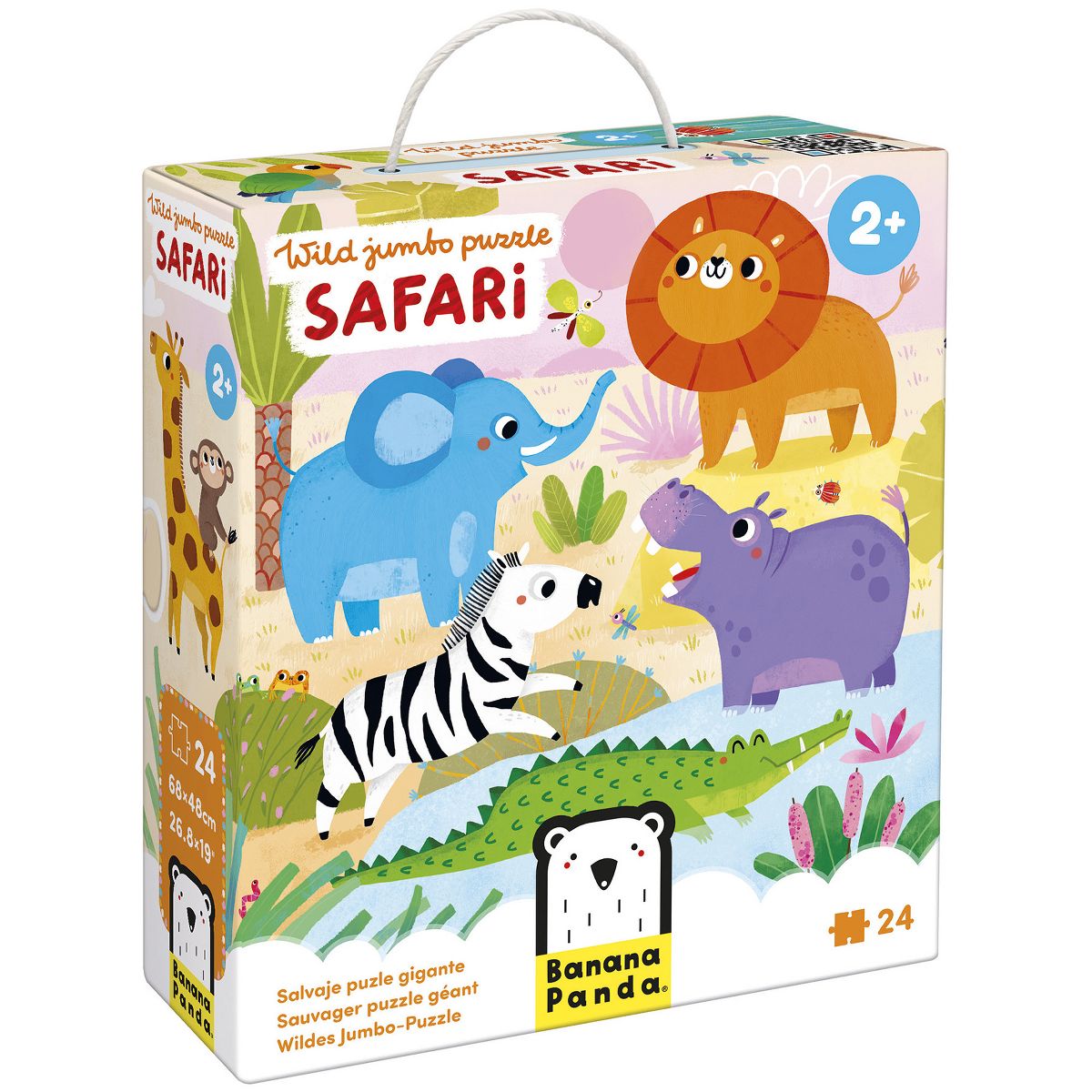 Picture of Banana Panda BPN49348 26.8 in. Wild Jumbo Puzzle Safari&#44; Cardboard - 2 Plus Years