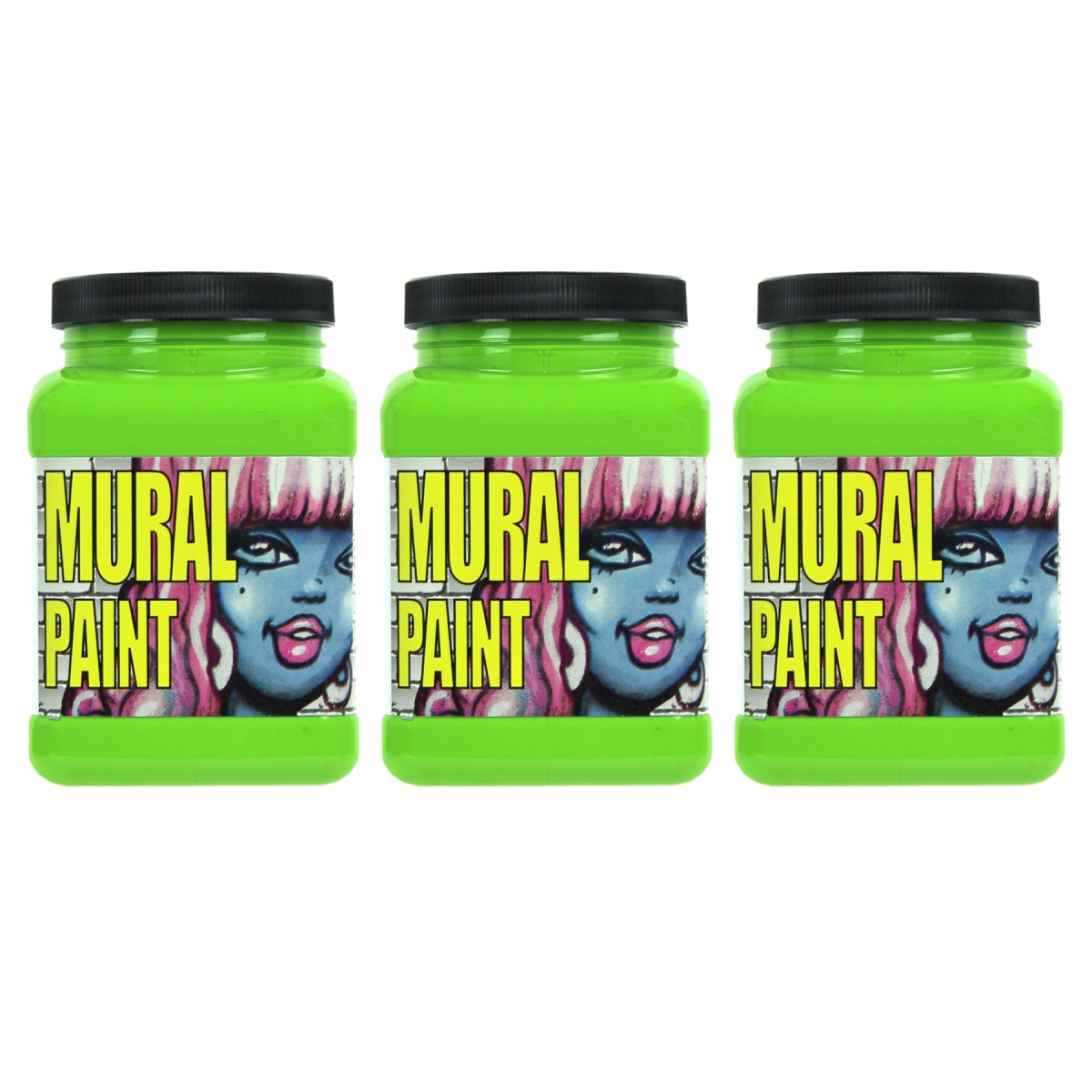 Chroma CRM2473-3 Mural Paint Pint, Slime - Pack of 3