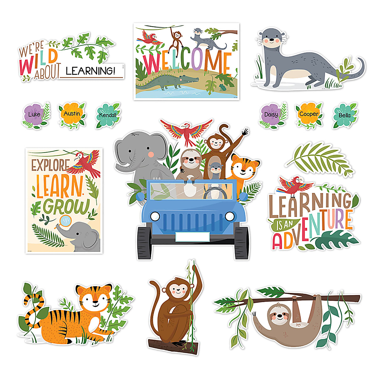 Picture of Creative Teaching Press CTP10917 Jungle Friends Bulletin Board Set&#44; Multicolor