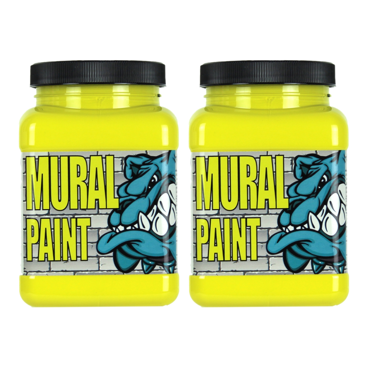 Chroma CRM2509-2 Mural Paint Pint, Smiley Face Bright Yellow - Pack of 2