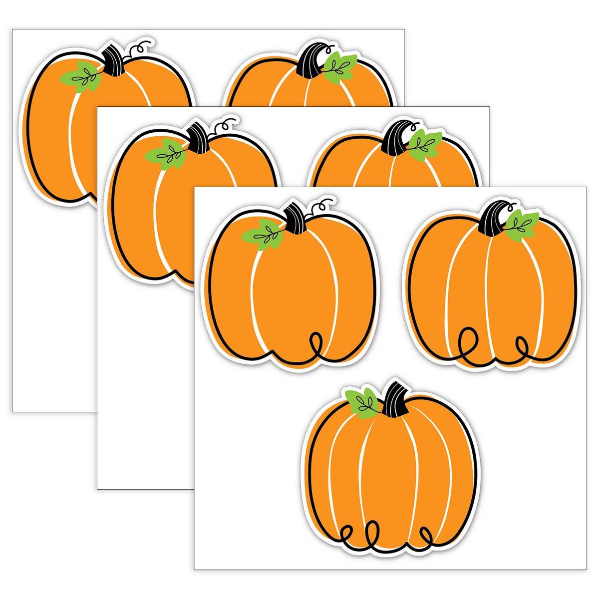Picture of Creative Teaching Press CTP10590-3 6 in. Core Decor Doodle Pumpkin Designer Cut-Outs&#44; Pack of 3