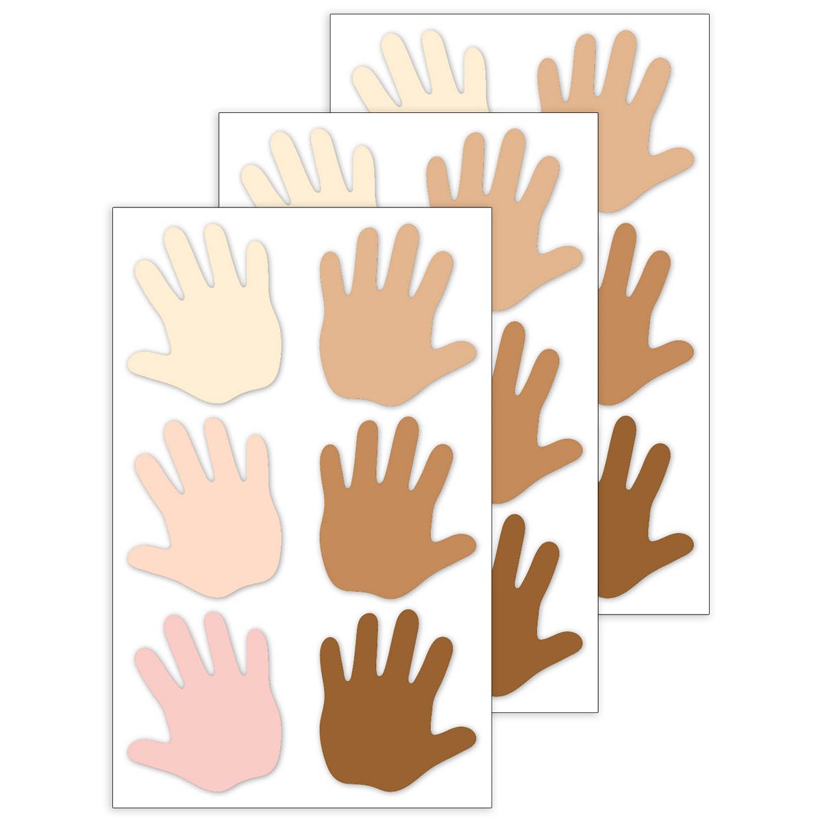 Picture of Creative Teaching Press CTP10593-3 6 in. Multicultural Hands Designer Cut-Outs&#44; Pack of 3