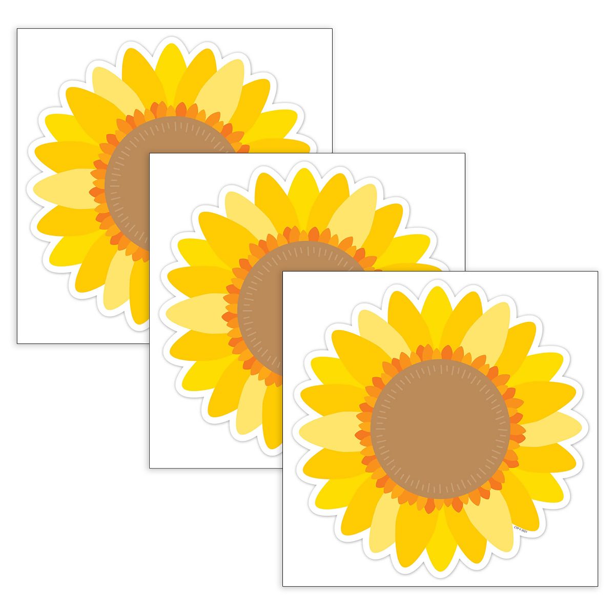 Picture of Creative Teaching Press CTP10594-3 6 in. Sunflower Designer Cut-Outs&#44; Pack of 3