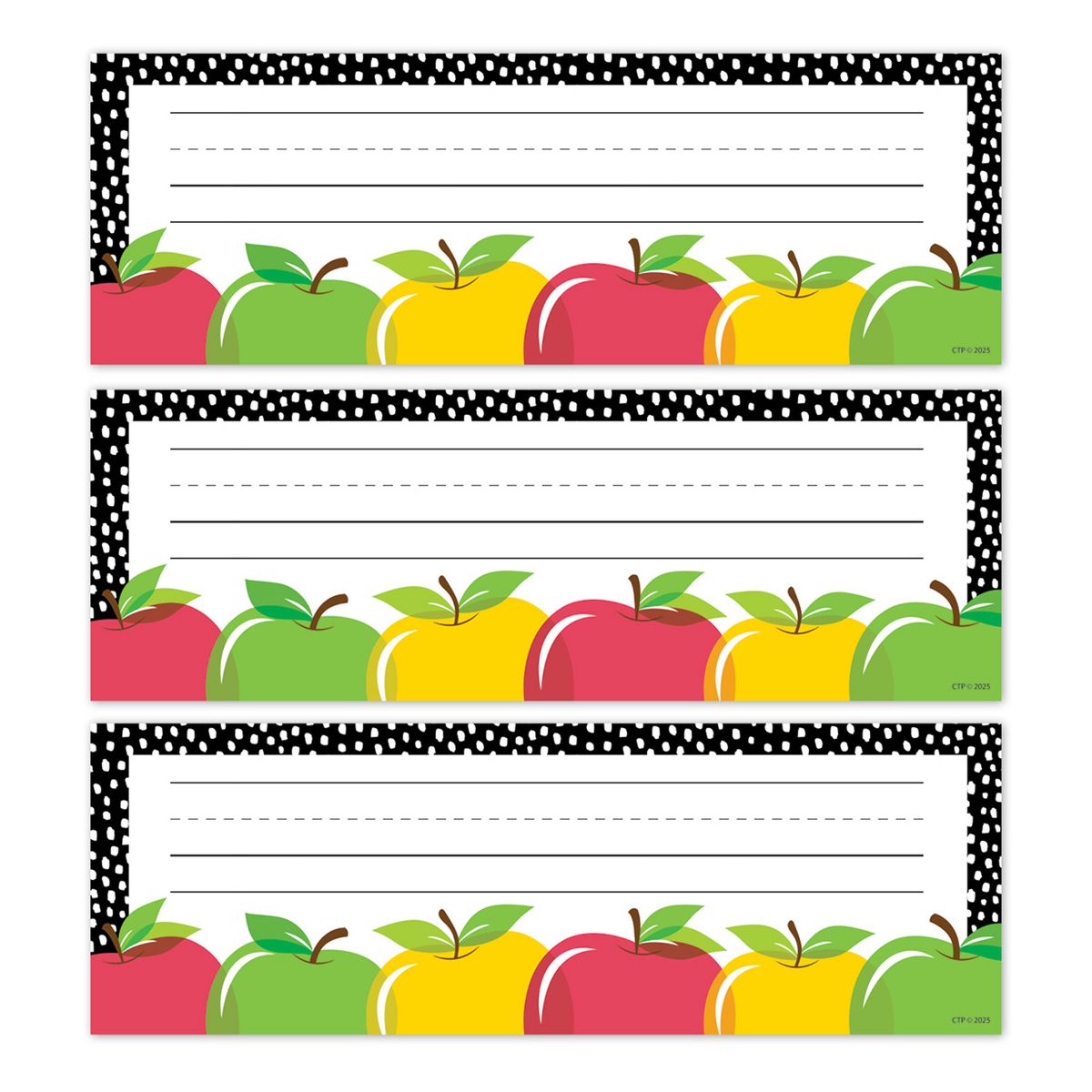 Picture of Creative Teaching Press CTP11029-3 9.5 x 3.25 in. Apple Time Name Plates&#44; Paper - Pack of 3