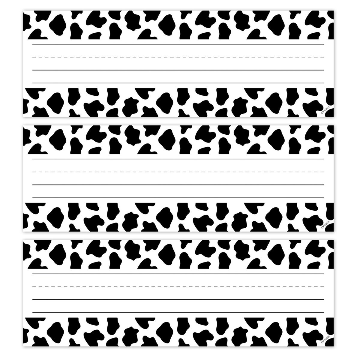 Picture of Creative Teaching Press CTP11030-3 9.5 x 3.25 in. Farm Friends Cow Print Name Plates&#44; Paper - Pack of 3