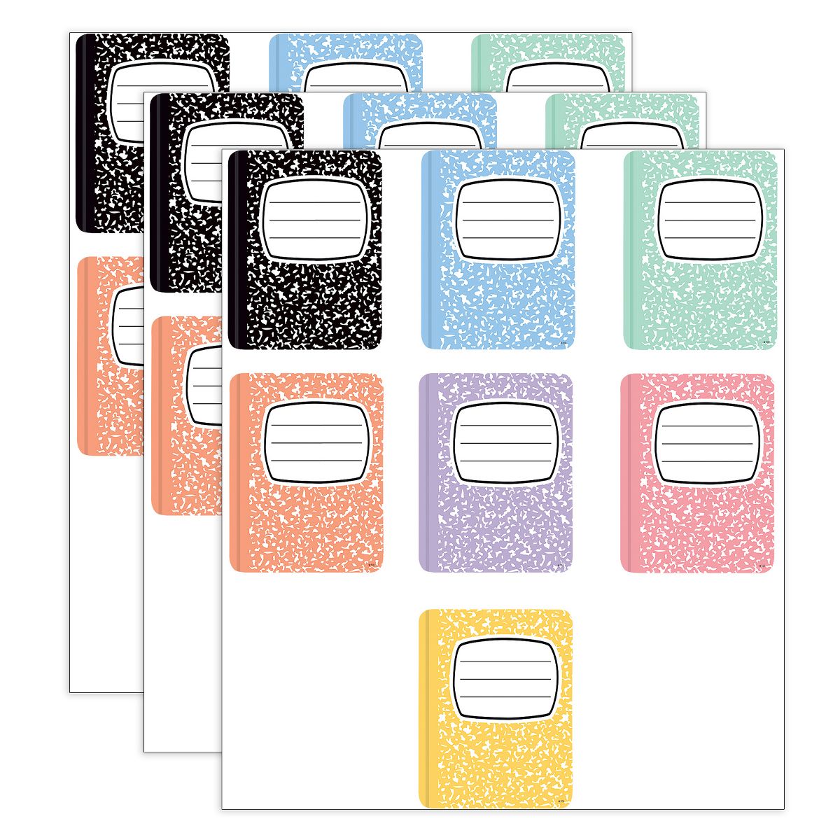 Picture of Teacher Created Resources TCR9331-3 4.75 x 5.75 in. Cool for School Composition Books Accents&#44; Pack of 3