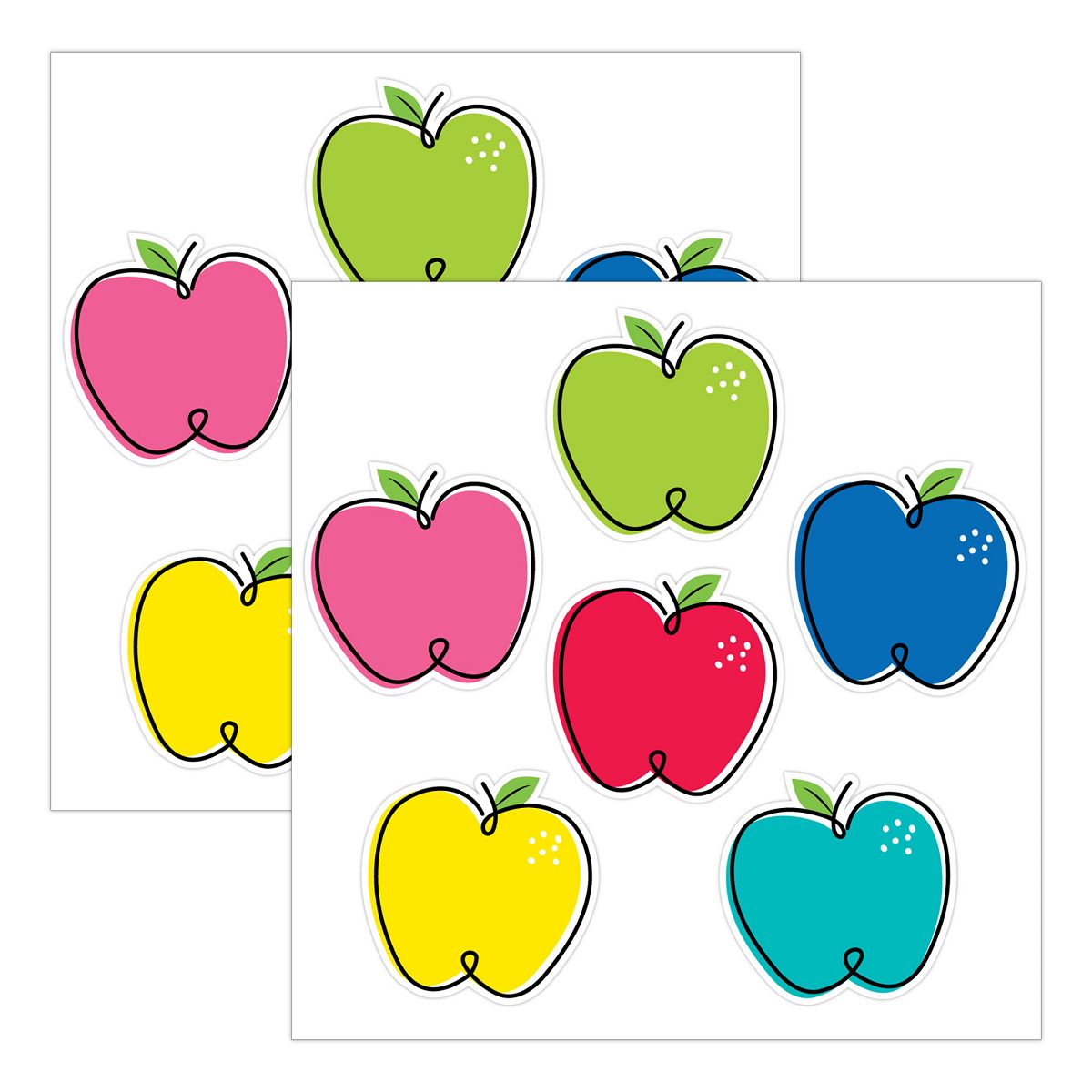 Picture of Creative Teaching Press CTP10420-2 6 in. Core Decor Doodle Apples Designer Cut-Outs&#44; Pack of 2