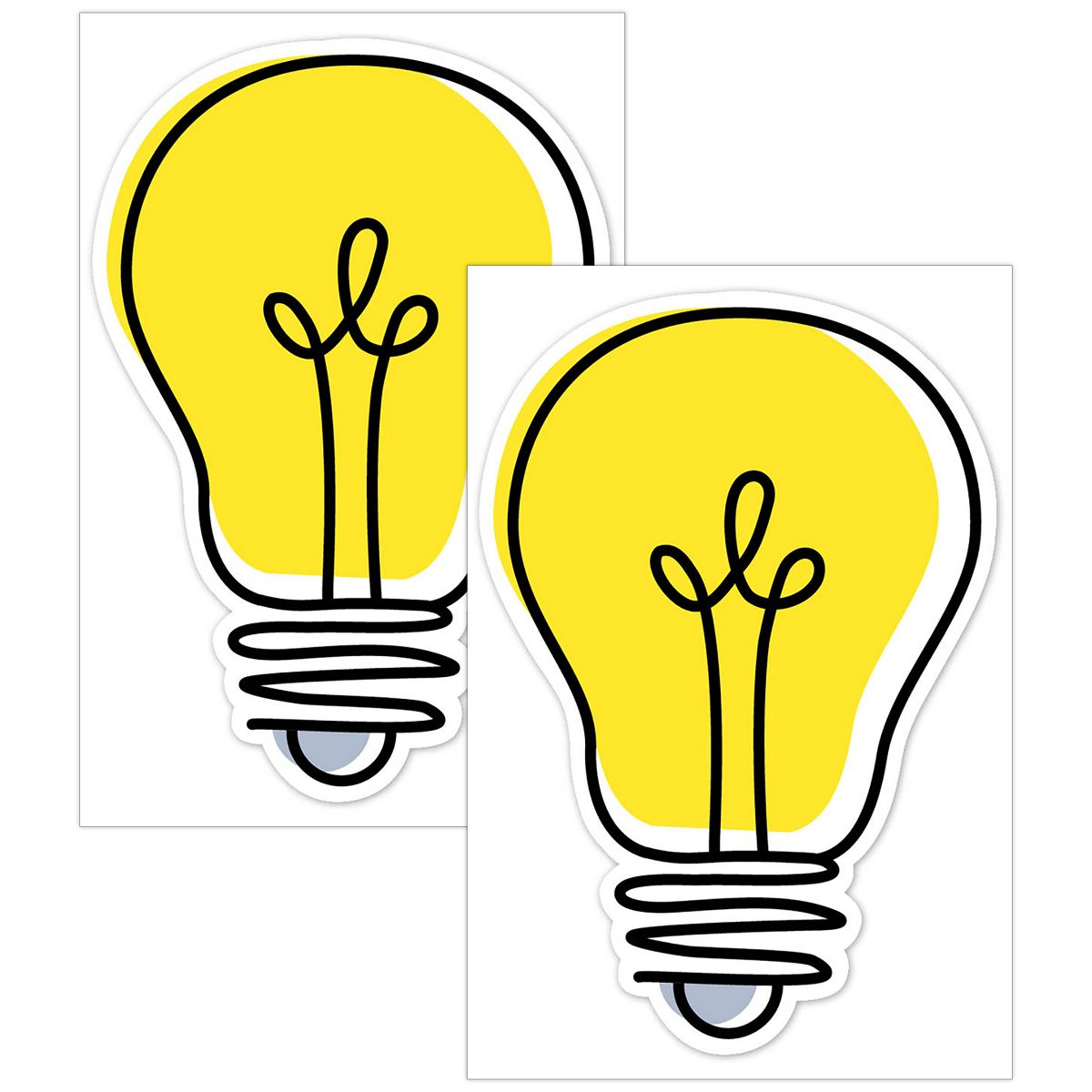Picture of Creative Teaching Press CTP10591-2 6 in. Core Decor Doodle Lightbulb Designer Cut-Outs&#44; Pack of 2
