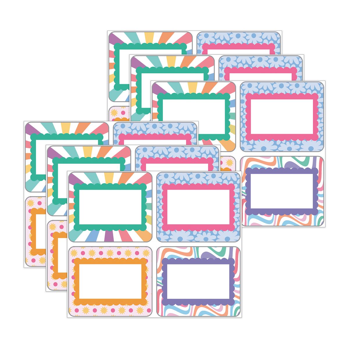 Picture of Carson Dellosa CD-150093-6 Retro Remix Name Tags for 4 Years & Up&#44; Paper - Pack of 6