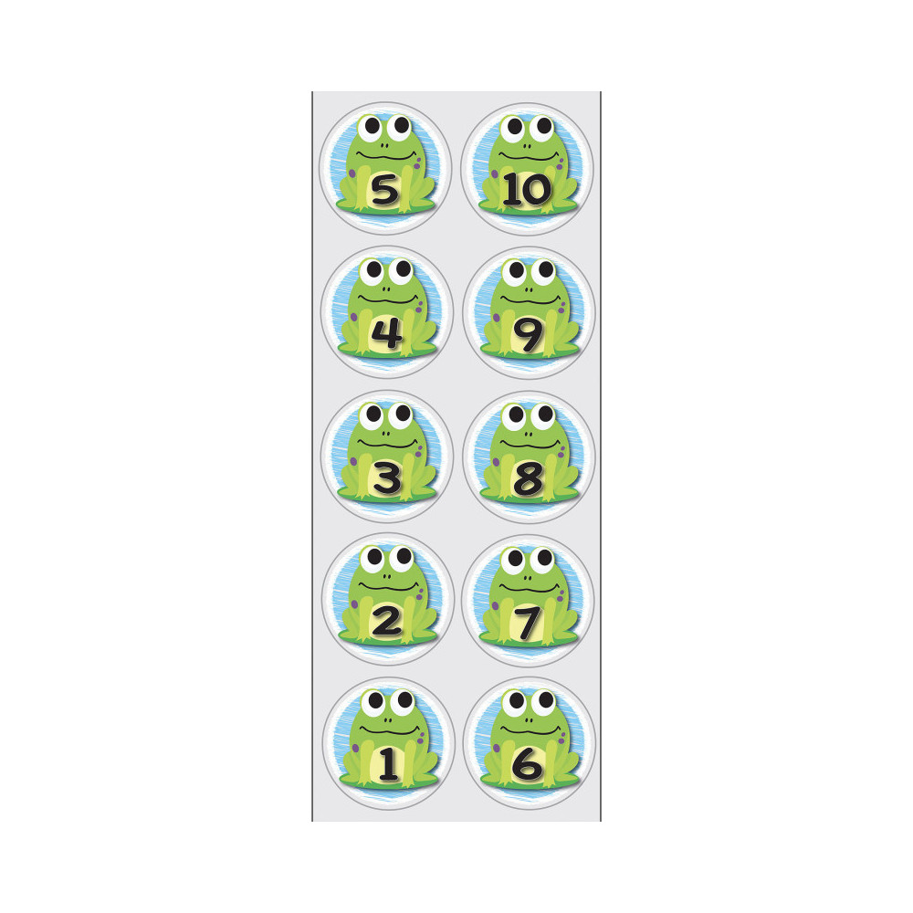 ASH98101 6 in. Numbers 1-10 Frogs Theme Sensory Spots The Original Fun Soft Mat - 10 Piece