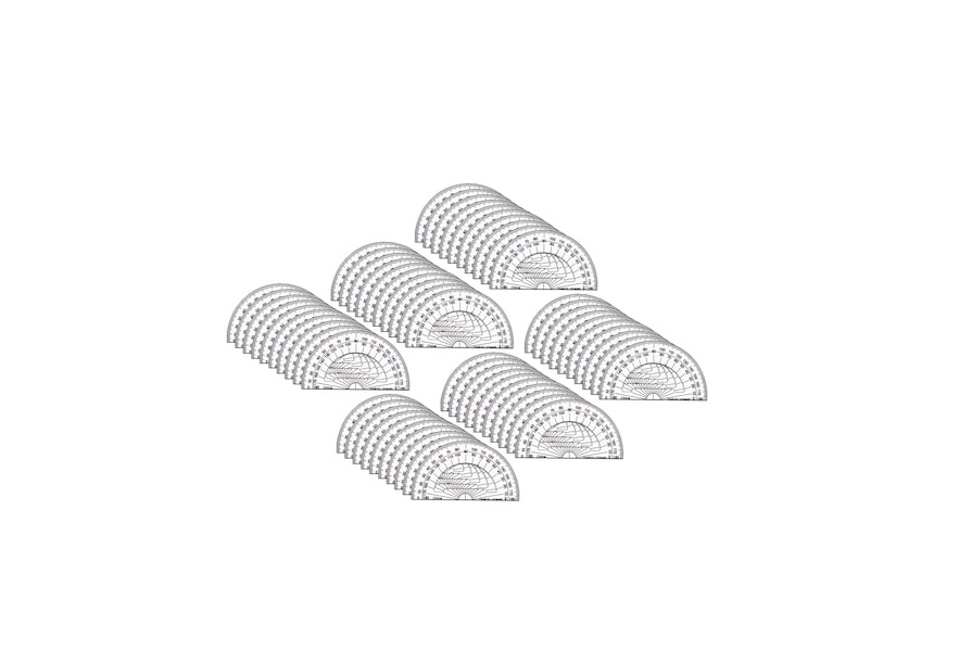 Advantus CHL77104IP-5 4 in. 5 IP Plastic Protractor - Pack of 12