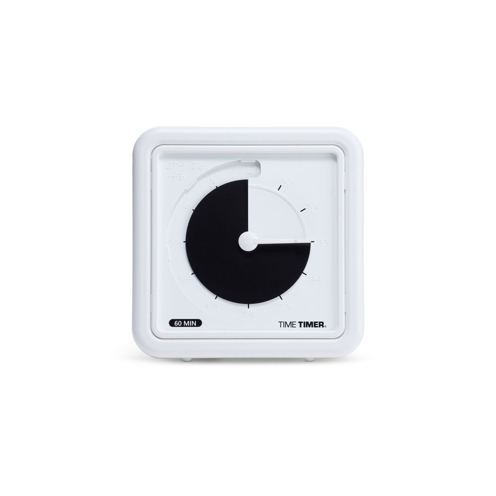 TTMA1EBBKW 8 in. Braille 60-Minute Visual Timer - Black Disk