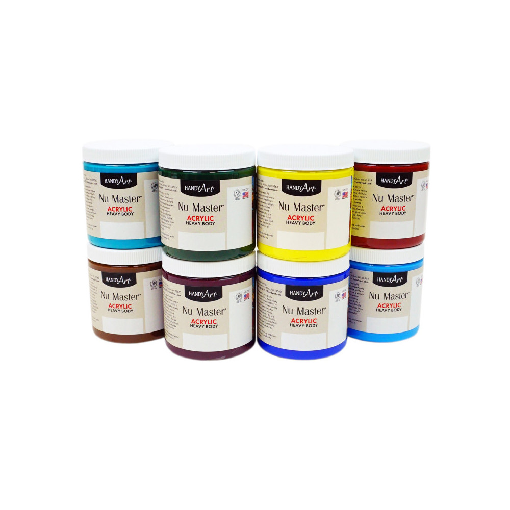 RPC881325 8 oz Acrylic Paint Set - Secondary Colors, 8 Count