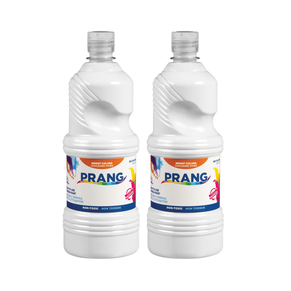 Dixon Ticonderoga DIX23209-2 32 oz Prang Ready-to-Use Tempera Paint, White - Pack of 2