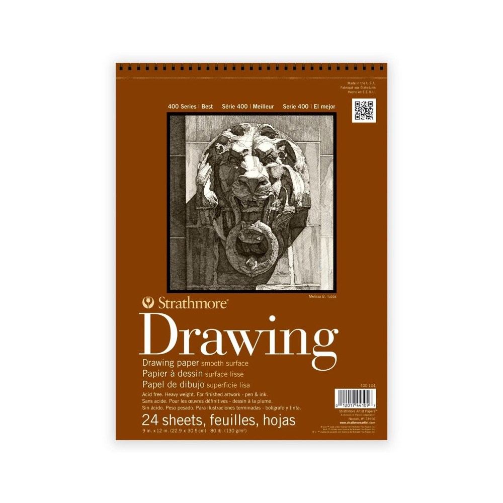 STTP4001041-3 9 x 12 in. 400 Series Drawing Paper Pad - Smooth Finish - 24 Sheets - 3 Each