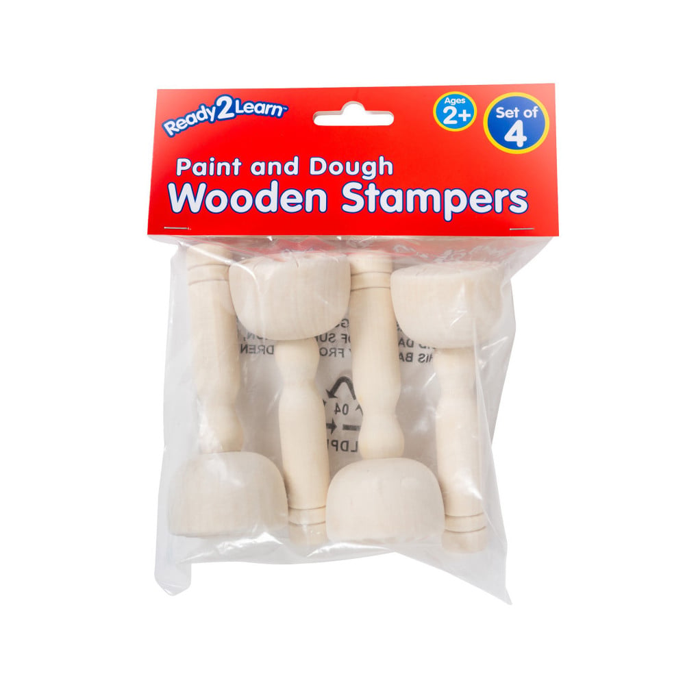 CE-10118-3 Wooden Dough Stampers - 4 per Set - Set of 2