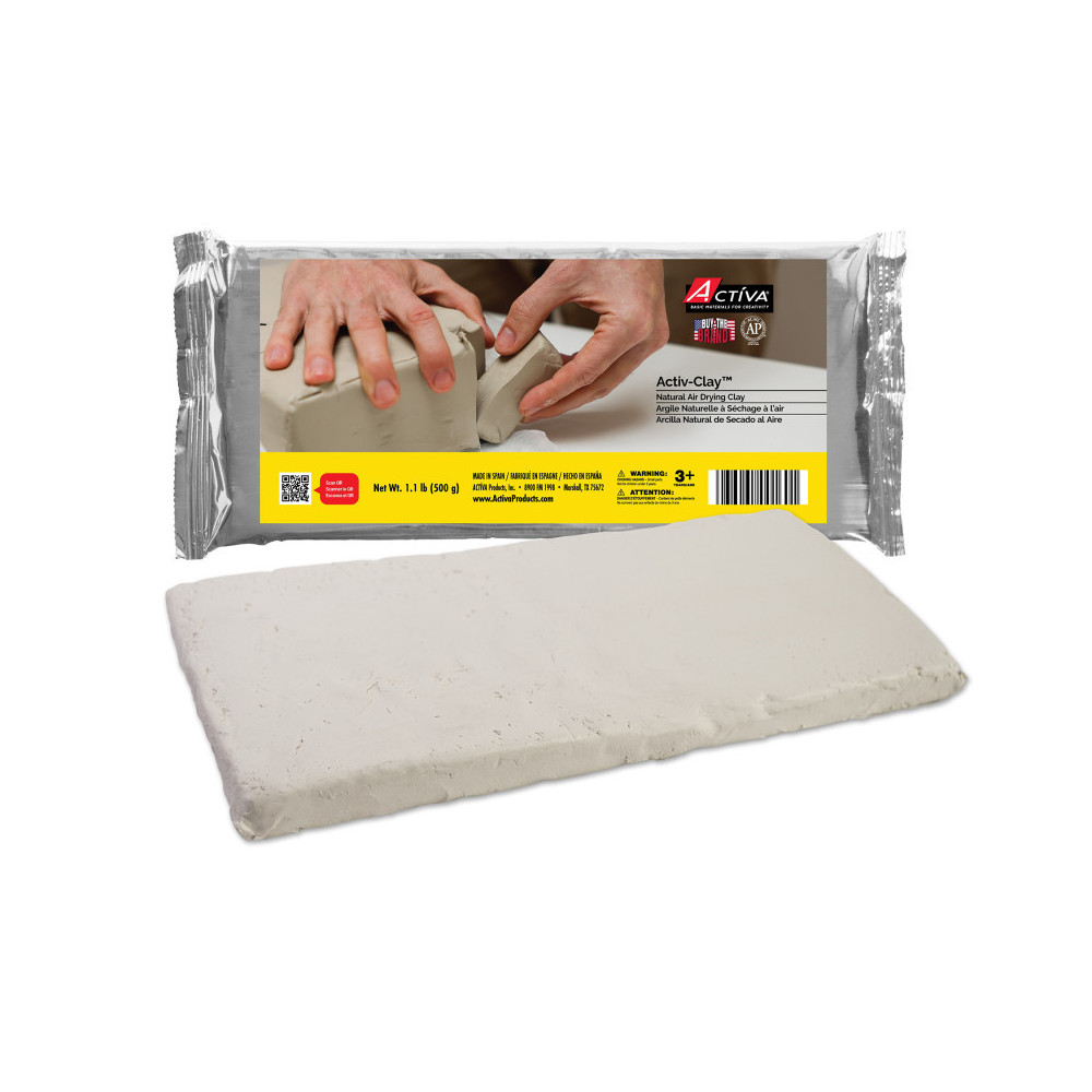 API163-3 1 lbs Activ Air Drying Clay - Extra White - 3 Each