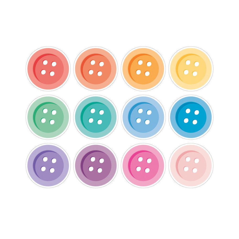 CD-120659-3 Crafty & Cool Buttons Cutouts - Pack of 3