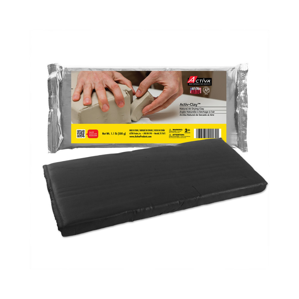 API162-3 1 lbs Activ Air Drying Clay - Black - 3 Each