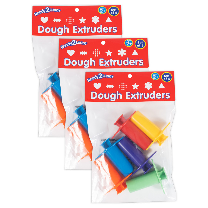 CE-10112-3 Ready To Learn Dough Extruders, 6 per Set - Set of 3