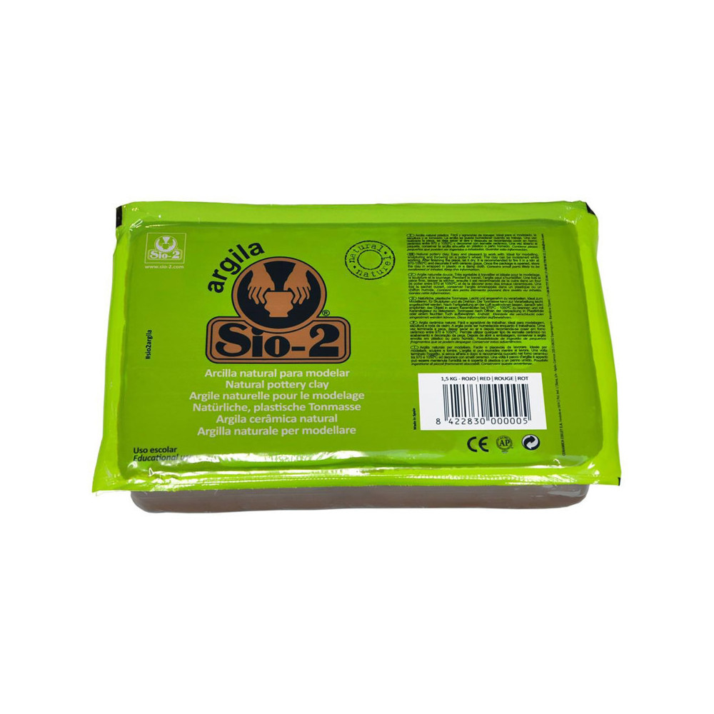 API6205-3 2.2 lbs Sio-2 Argila Natural Clay - Red - 3 Each