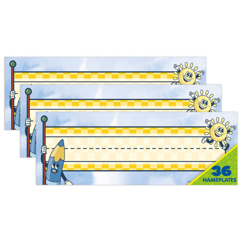 EU-843246-3 9.62 x 6.5 in. S-Cool Era Tented Name Plate, 36 per Pack - Pack of 3