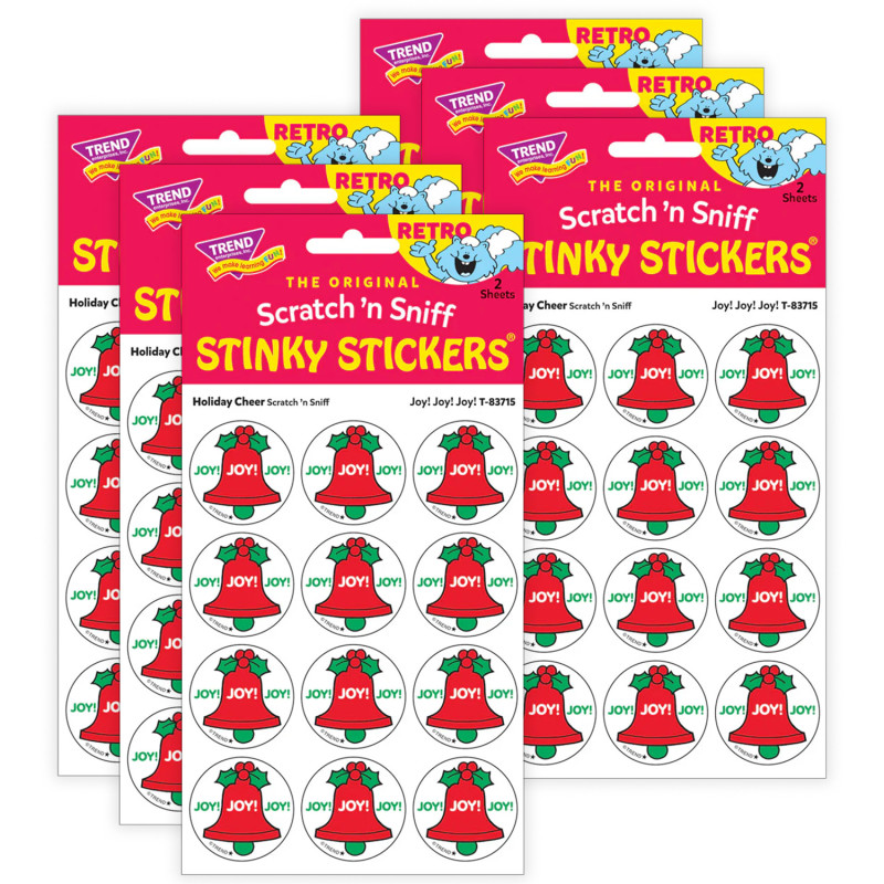 T-83715-6 Joy Joy Joy - Holiday Cheer Scent Stickers, 24 per Pack - Pack of 6