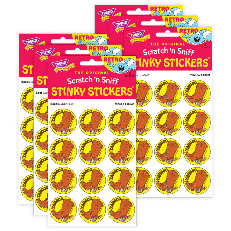 T-83671-6 Yahoo Boot Scent Stickers, 24 per Pack - Pack of 6