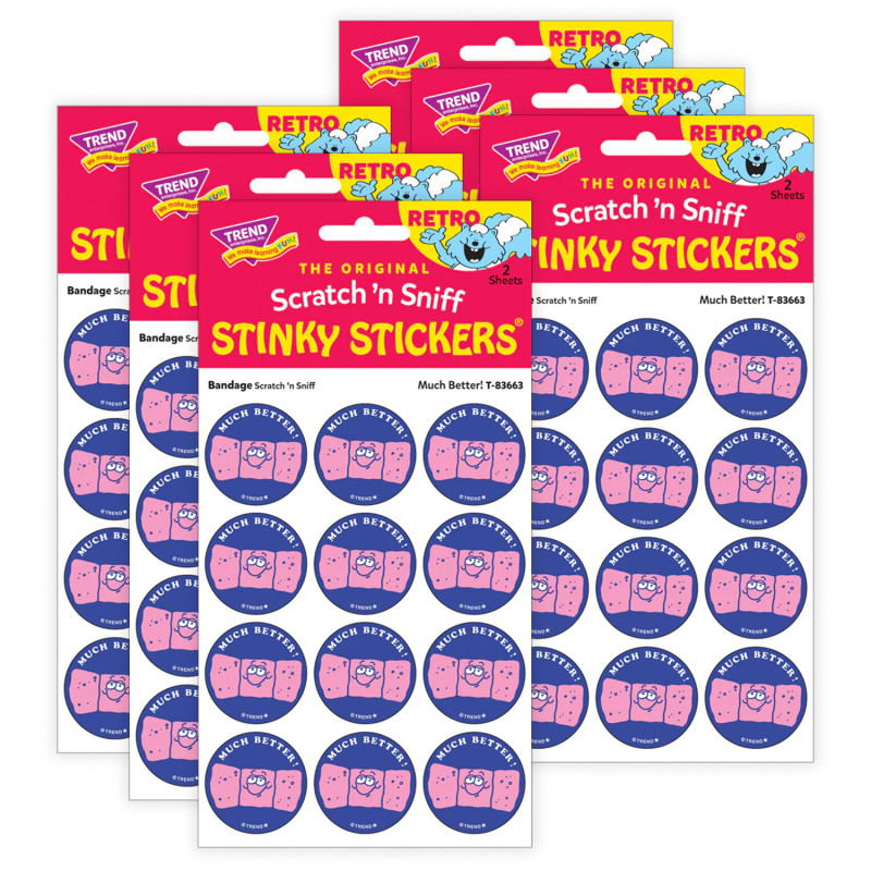 T-83663-6 Much Better - Bandage Scent Stickers, 24 per Pack - Pack of 6