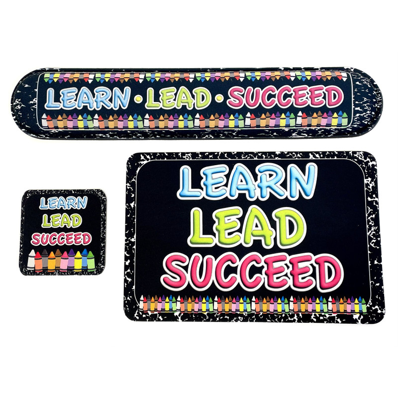 ASH12524 The Original Fun Crayon Composition Computer Desk Mats, Set of 3