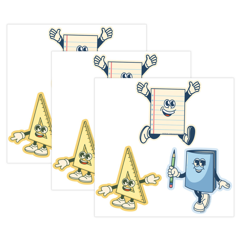 EU-841593-3 S-Cool Era Paper Cut-Outs, 36 per Pack - Pack of 3
